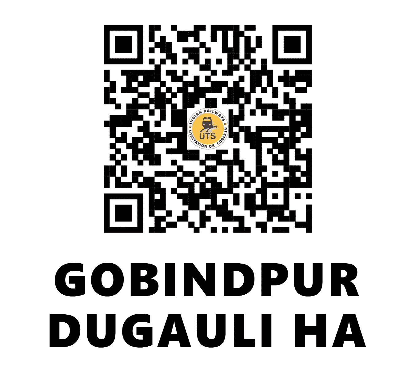 UTS QR Code for GOBINDPUR DUGAULI HA - GOX (NE - UTTAR PRADESH)